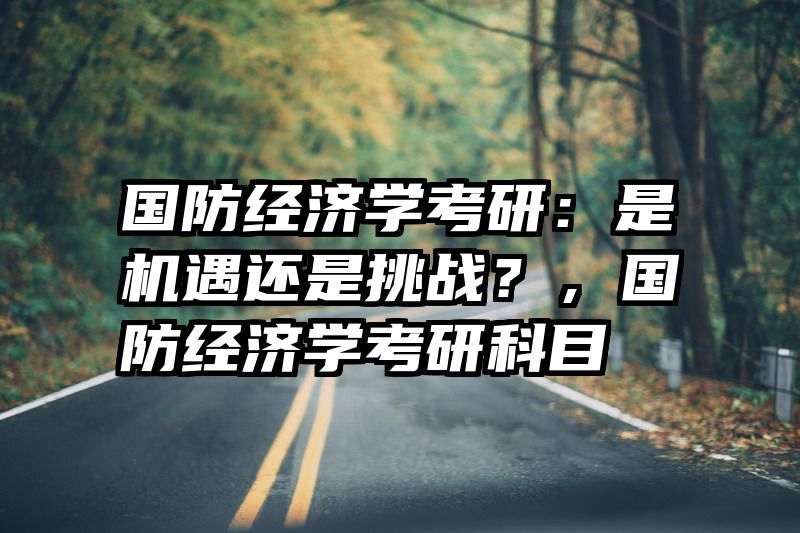 国防经济学考研：是机遇还是挑战？，国防经济学考研科目