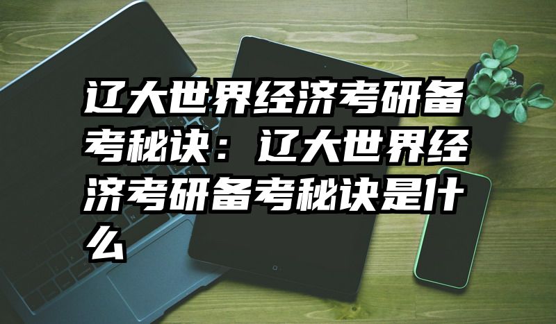 辽大世界经济考研备考秘诀：辽大世界经济考研备考秘诀是什么