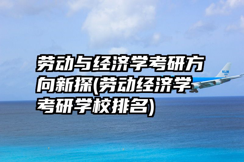 劳动与经济学考研方向新探(劳动经济学考研学校排名)