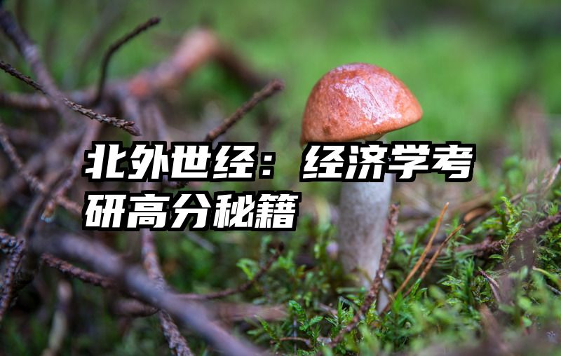 北外世经：经济学考研高分秘籍