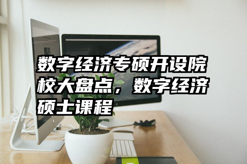 数字经济专硕开设院校大盘点，数字经济硕士课程