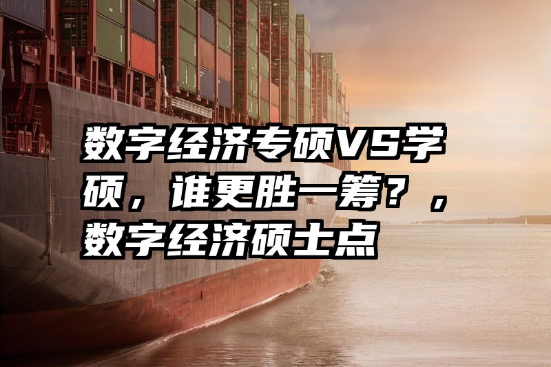 数字经济专硕VS学硕，谁更胜一筹？，数字经济硕士点