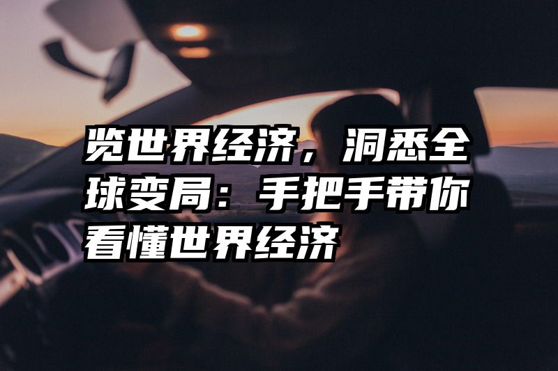 览世界经济，洞悉全球变局：手把手带你看懂世界经济