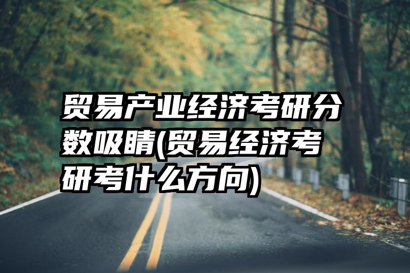 贸易产业经济考研分数吸睛(贸易经济考研考什么方向)