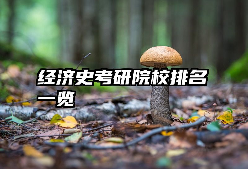 经济史考研院校排名一览