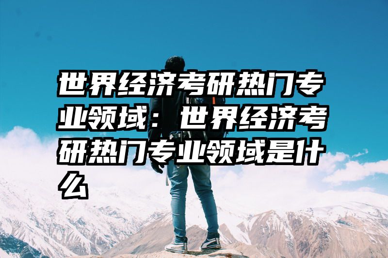 世界经济考研热门专业领域：世界经济考研热门专业领域是什么