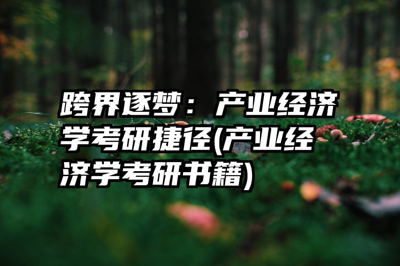 跨界逐梦：产业经济学考研捷径(产业经济学考研书籍)