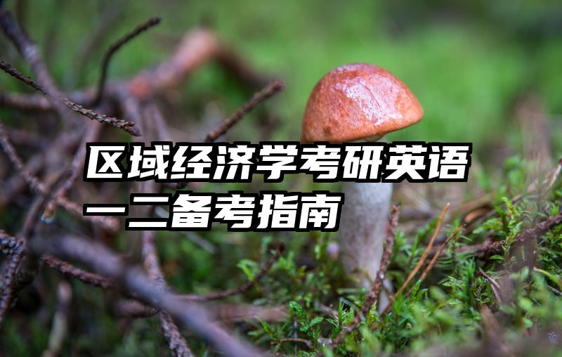 区域经济学考研英语一二备考指南