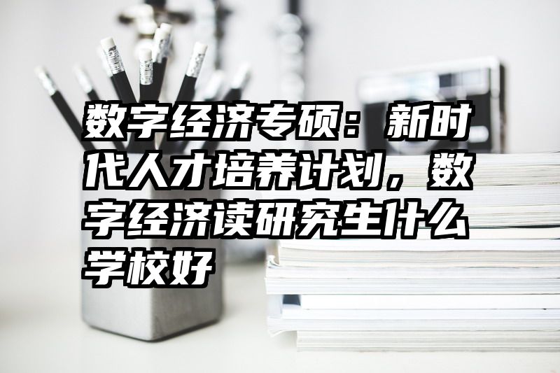 数字经济专硕：新时代人才培养计划，数字经济读研究生什么学校好