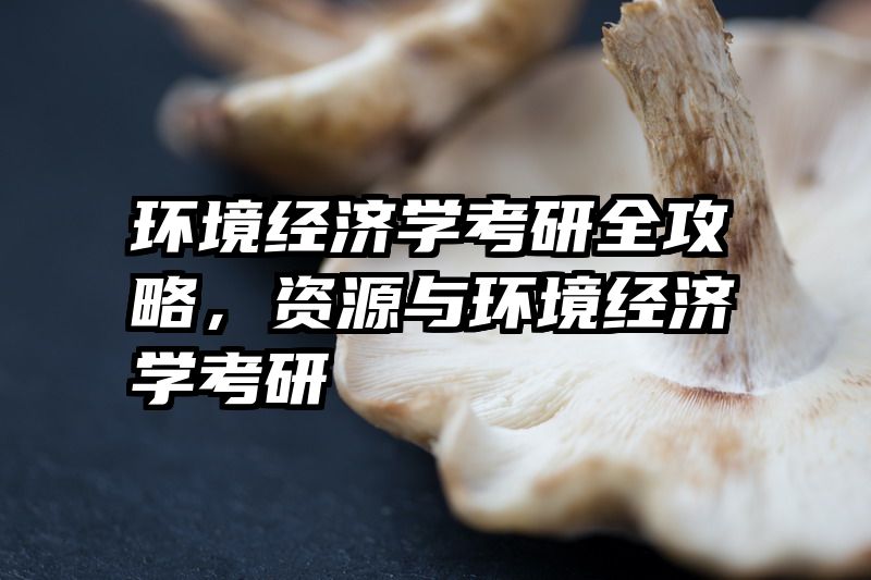 环境经济学考研全攻略，资源与环境经济学考研