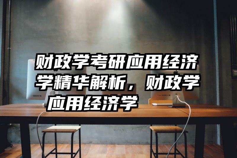 财政学考研应用经济学精华解析，财政学 应用经济学