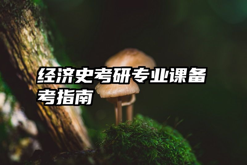 经济史考研专业课备考指南