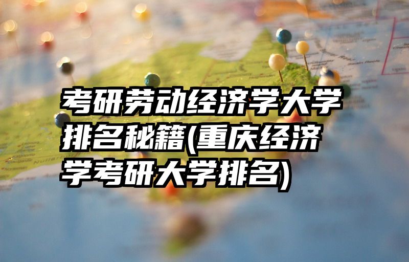 考研劳动经济学大学排名秘籍(重庆经济学考研大学排名)