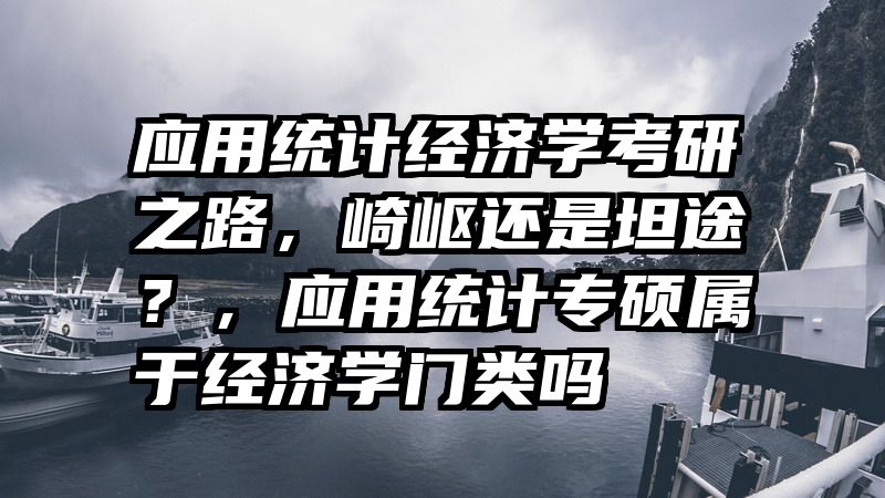 应用统计经济学考研之路，崎岖还是坦途？，应用统计专硕属于经济学门类吗