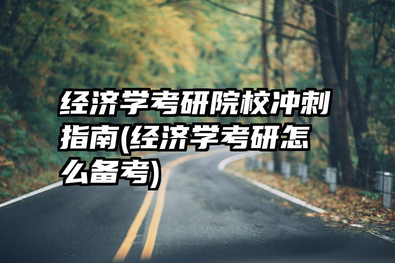 经济学考研院校冲刺指南(经济学考研怎么备考)