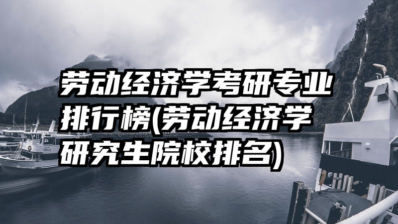 劳动经济学考研专业排行榜(劳动经济学研究生院校排名)