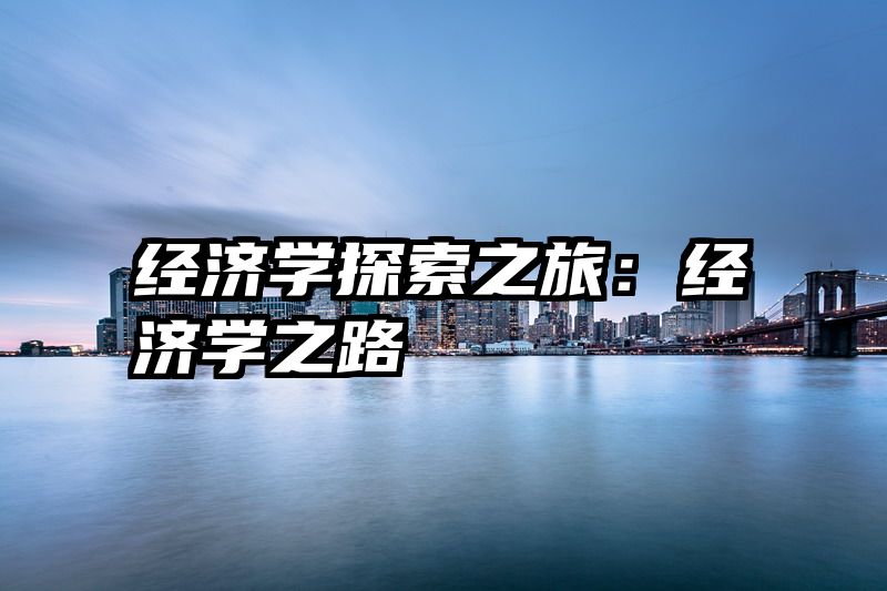 经济学探索之旅：经济学之路