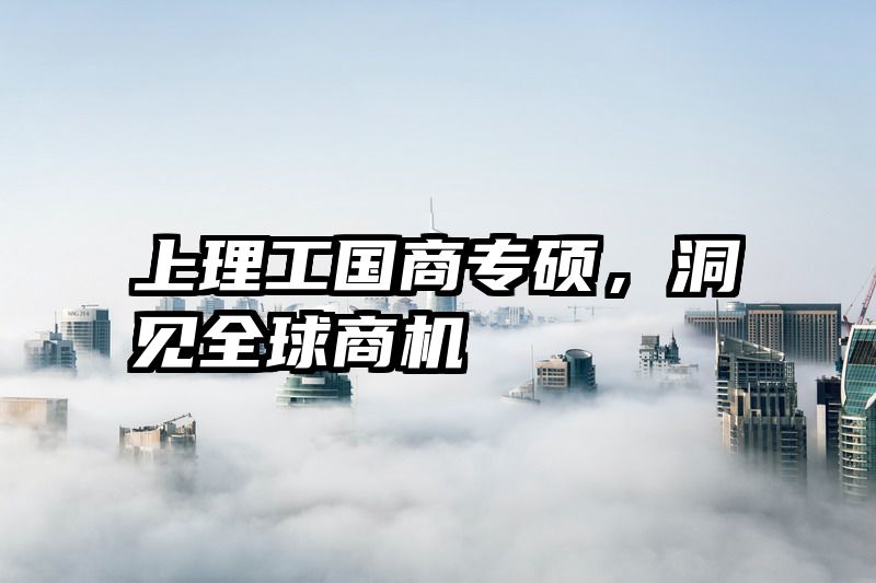 上理工国商专硕，洞见全球商机