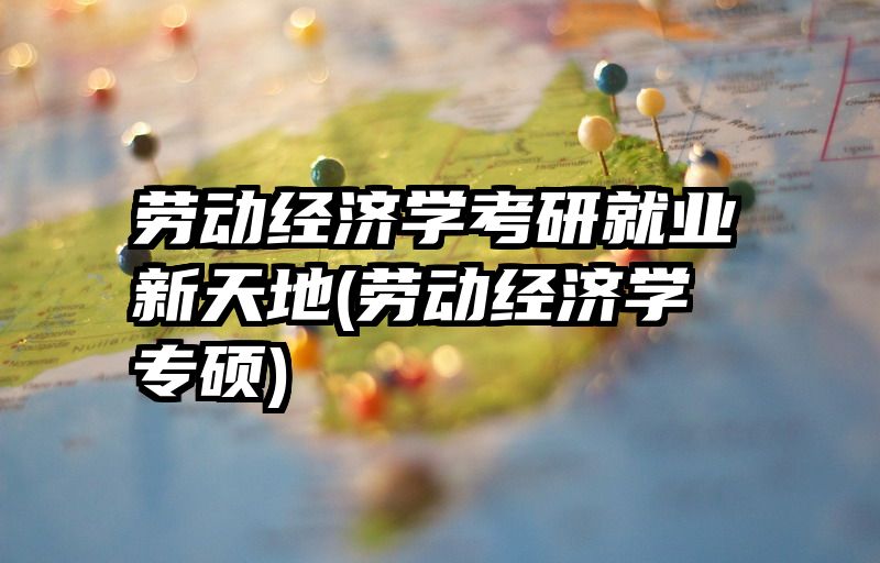 劳动经济学考研就业新天地(劳动经济学专硕)