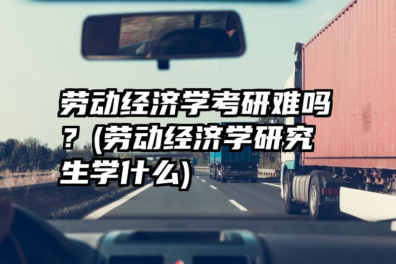 劳动经济学考研难吗？(劳动经济学研究生学什么)