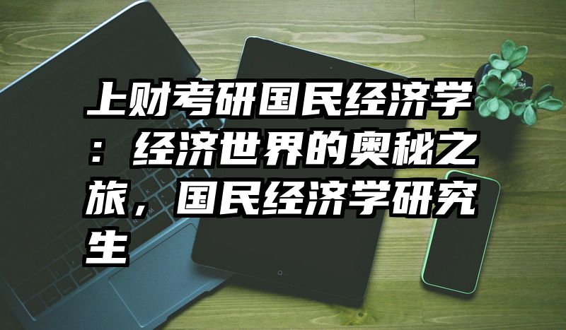 上财考研国民经济学：经济世界的奥秘之旅，国民经济学研究生