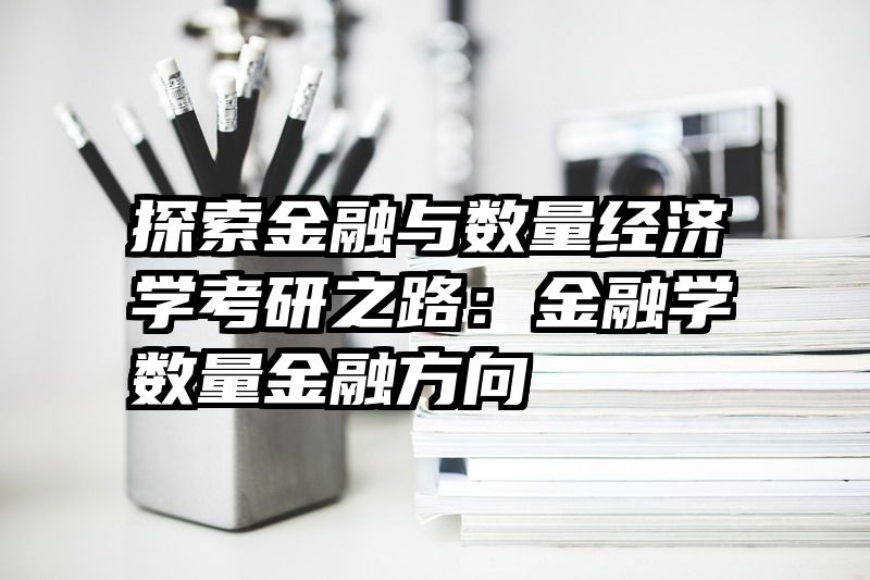 探索金融与数量经济学考研之路：金融学数量金融方向