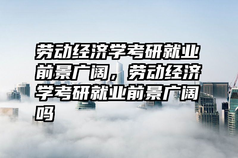 劳动经济学考研就业前景广阔，劳动经济学考研就业前景广阔吗