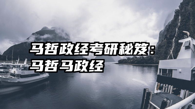 马哲政经考研秘笈：马哲马政经