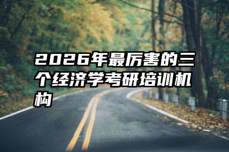 2026年最厉害的三个经济学考研培训机构