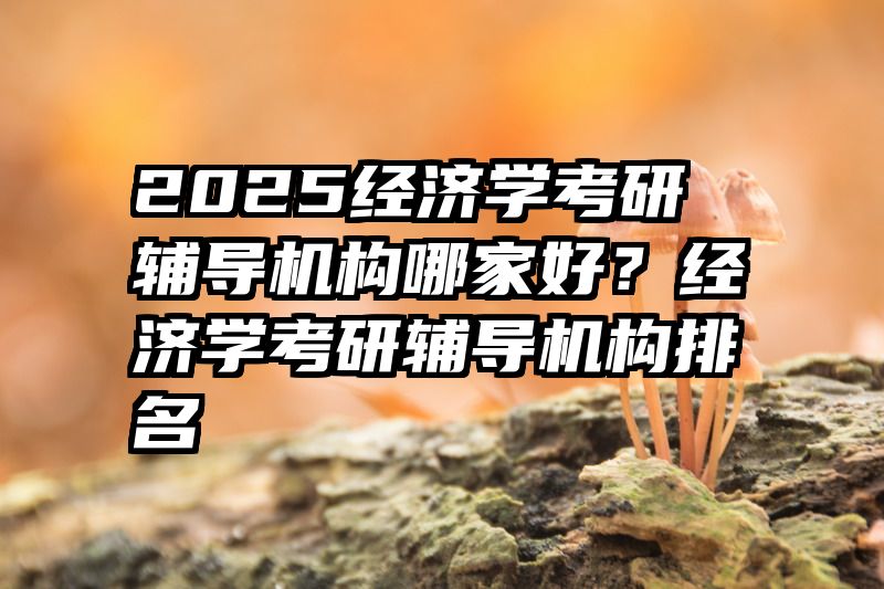 2025经济学考研辅导机构哪家好？经济学考研辅导机构排名