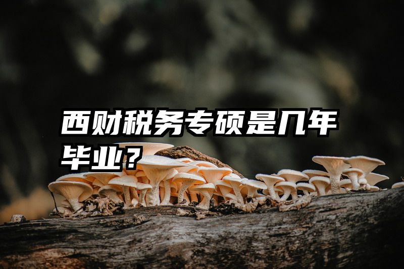 西财税务专硕是几年毕业？