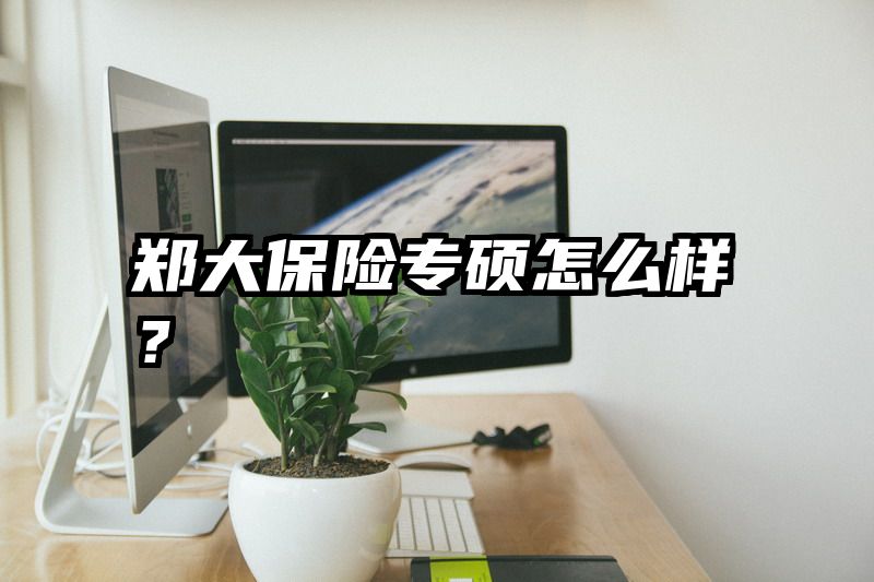 郑大保险专硕怎么样?