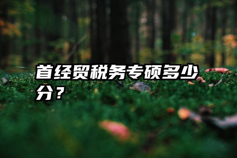 首经贸税务专硕多少分？