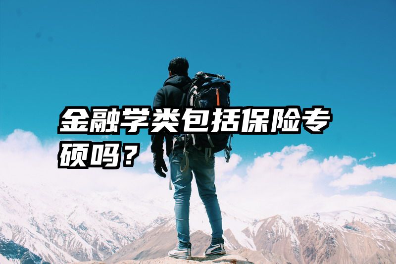 金融学类包括保险专硕吗？