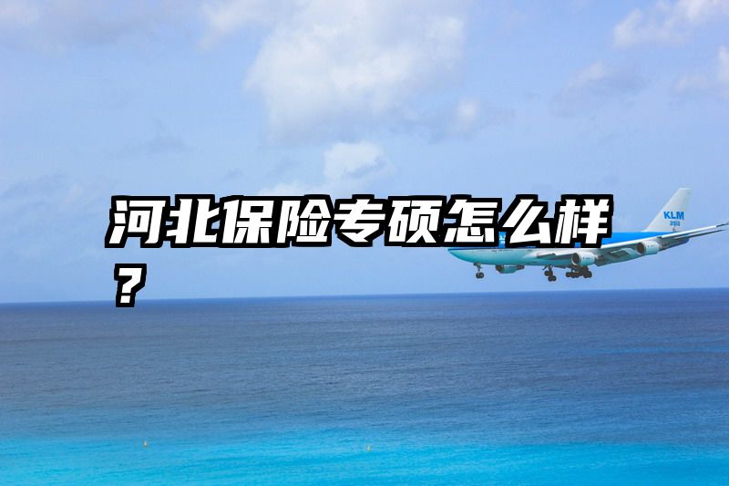 河北保险专硕怎么样？