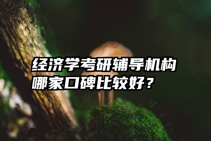 经济学考研辅导机构哪家口碑比较好？